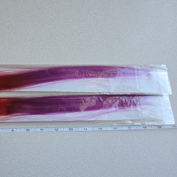 💇🏼♀️ Red & Purple Ombre Hair Clip Extensions - Picture 5 of 6